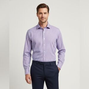 Rochester Egyptian Cotton Non-Iron Button Down Men’s Shirt, Size-17 1/2